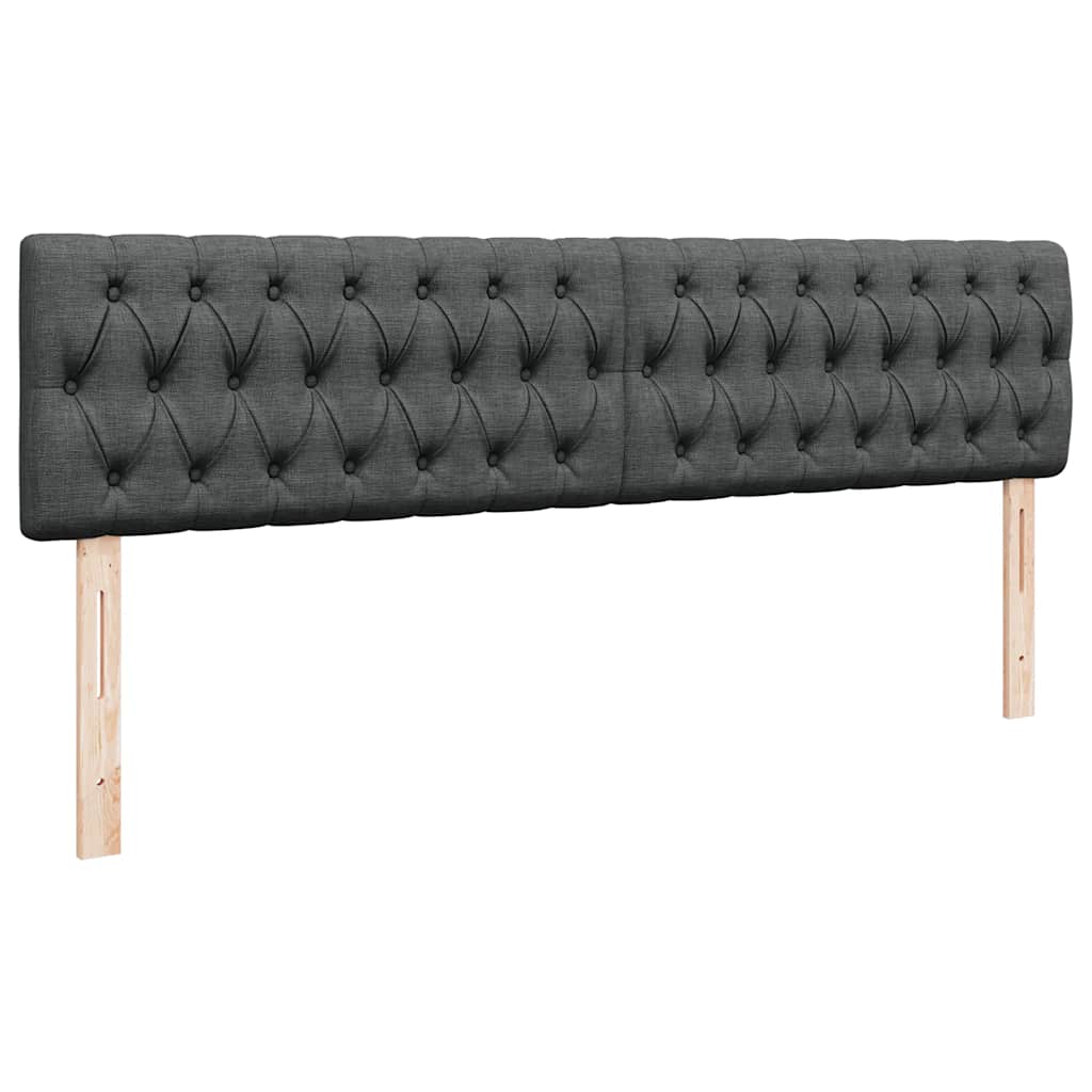 Otomanski krevet s madracem i LED tamnosivi 180x200cm tkanine