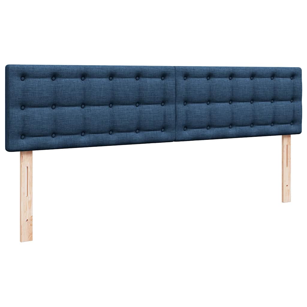 Otomanski krevet s madracem i LED plavi 160x200cm tkanine