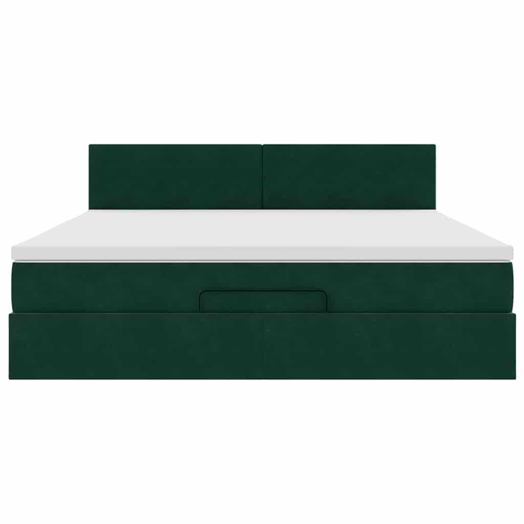 Otomanski krevet s madracem i LED 160x200 cm baršunasti