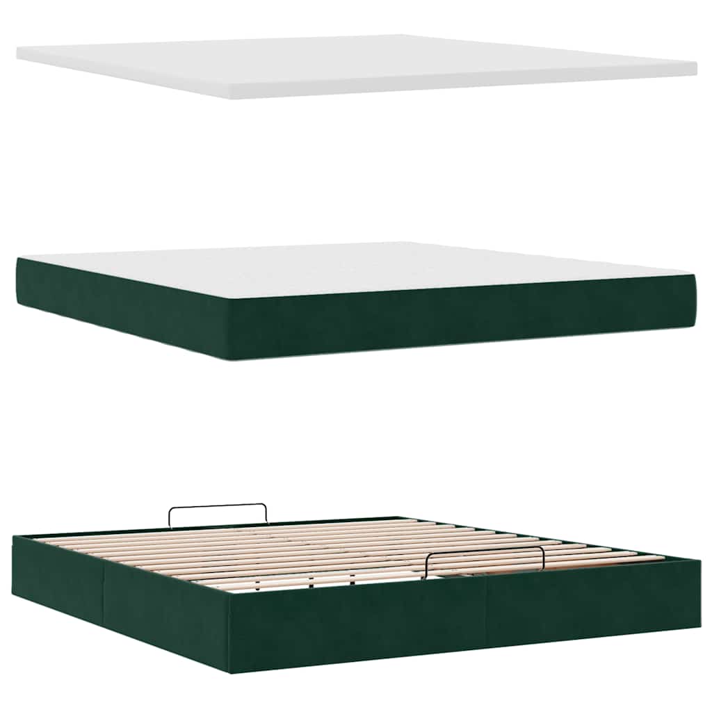 Otomanski krevet s madracem i LED 160x200 cm baršunasti