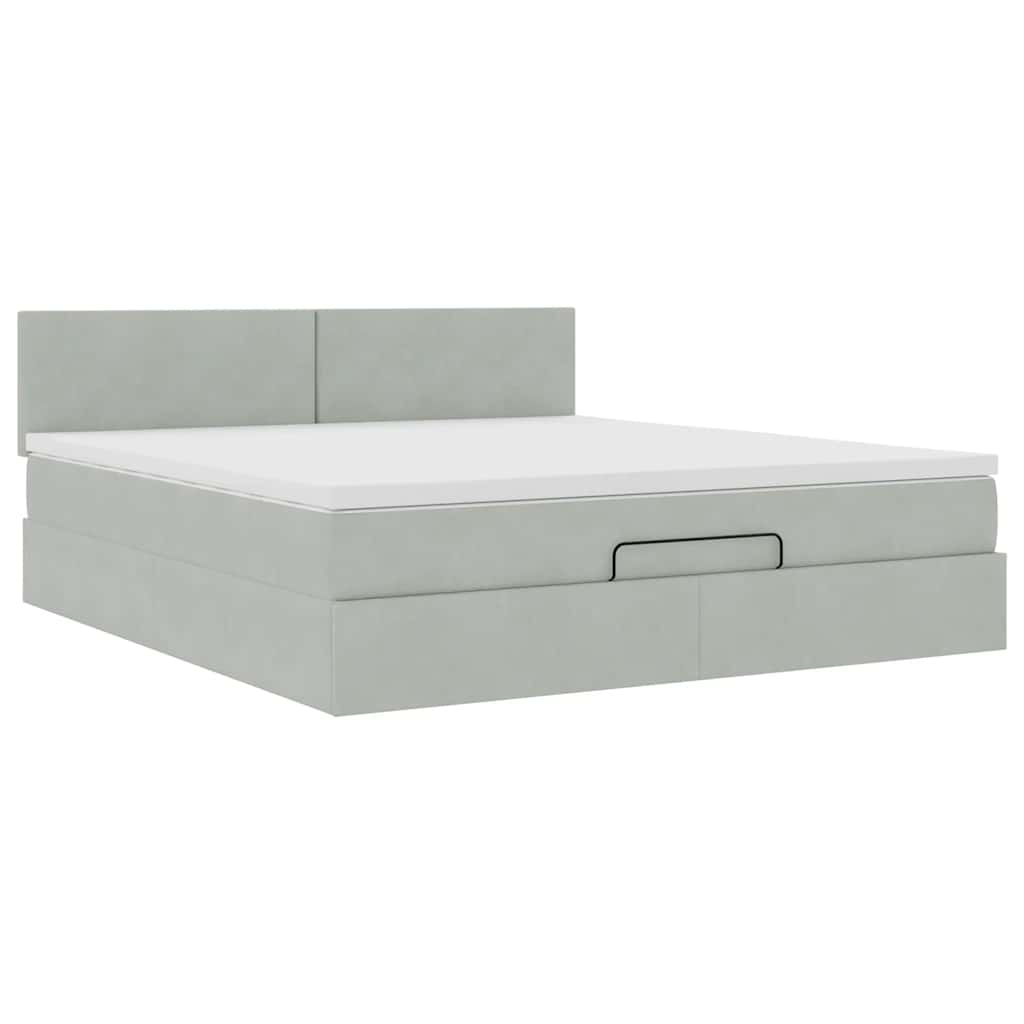 Otomanski krevet s madracem&LED 180x200cm baršunasti