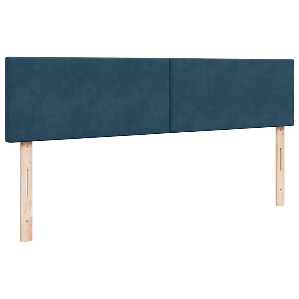 Otomanski krevet s madracem&LED tamnoplavi 180x200cm baršunasti