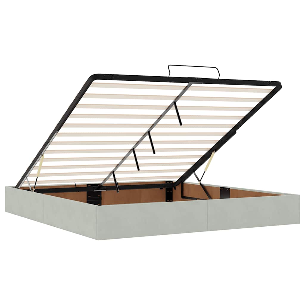 Otomanski krevet s madracem&LED 160x200 cm baršunasti