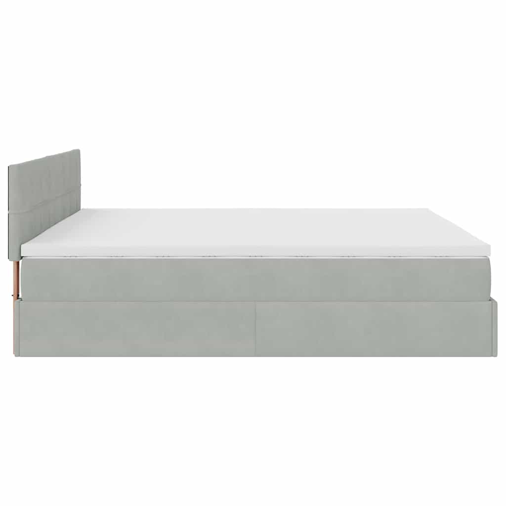 Otomanski krevet s madracem&LED 180x200cm baršunasti