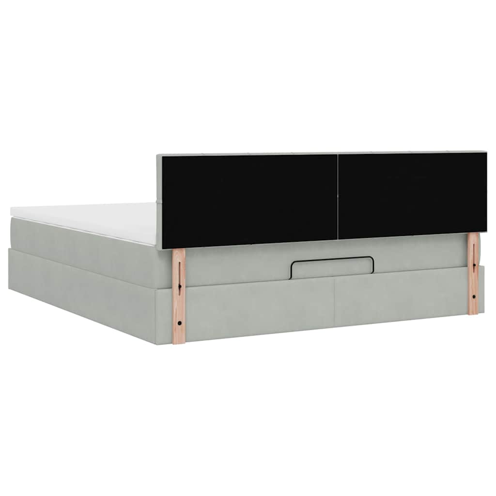 Otomanski krevet s madracem&LED 180x200cm baršunasti