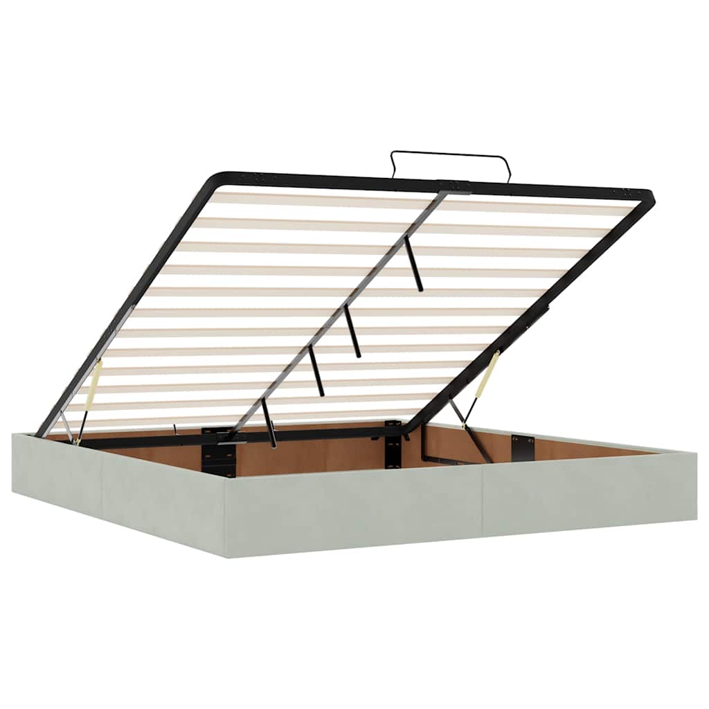 Otomanski krevet s madracem&LED 180x200cm baršunasti