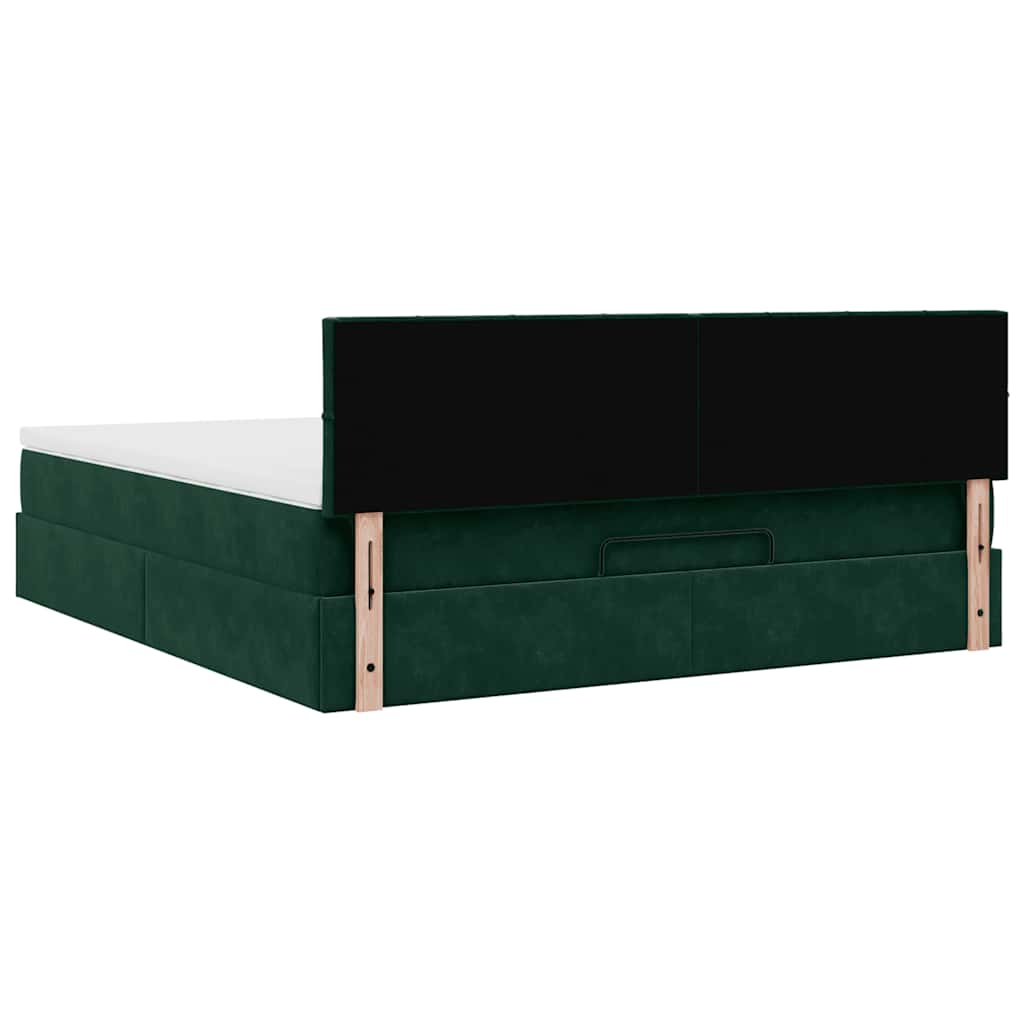 Otomanski krevet s madracem&LED 180x200 cm baršunasti
