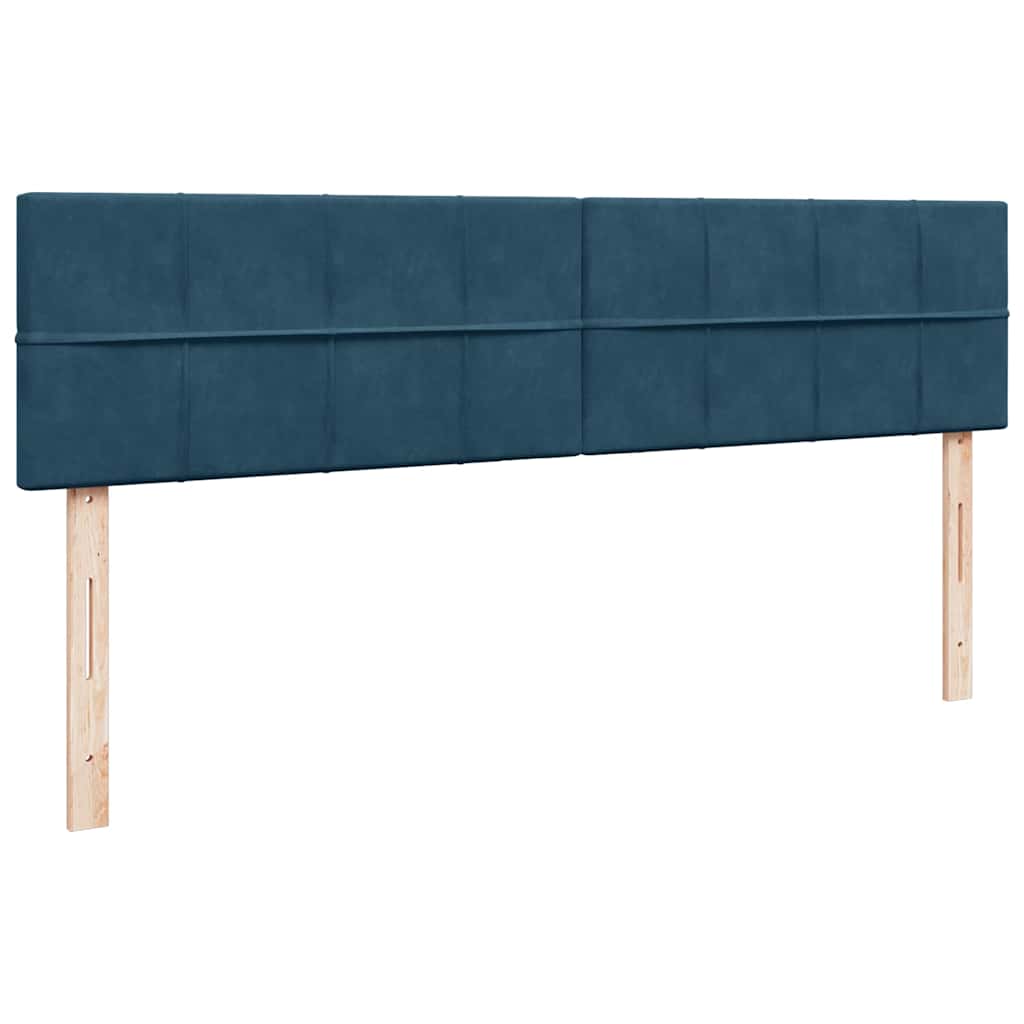 Otomanski krevet s madracem&LED tamnoplavi 180x200cm baršunasti