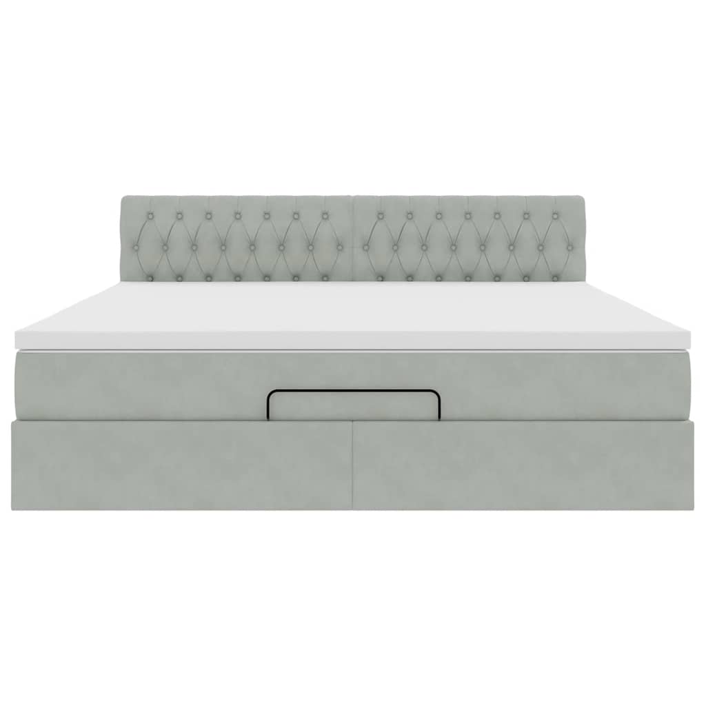 Otomanski krevet s madracem&LED 180x200cm baršunasti