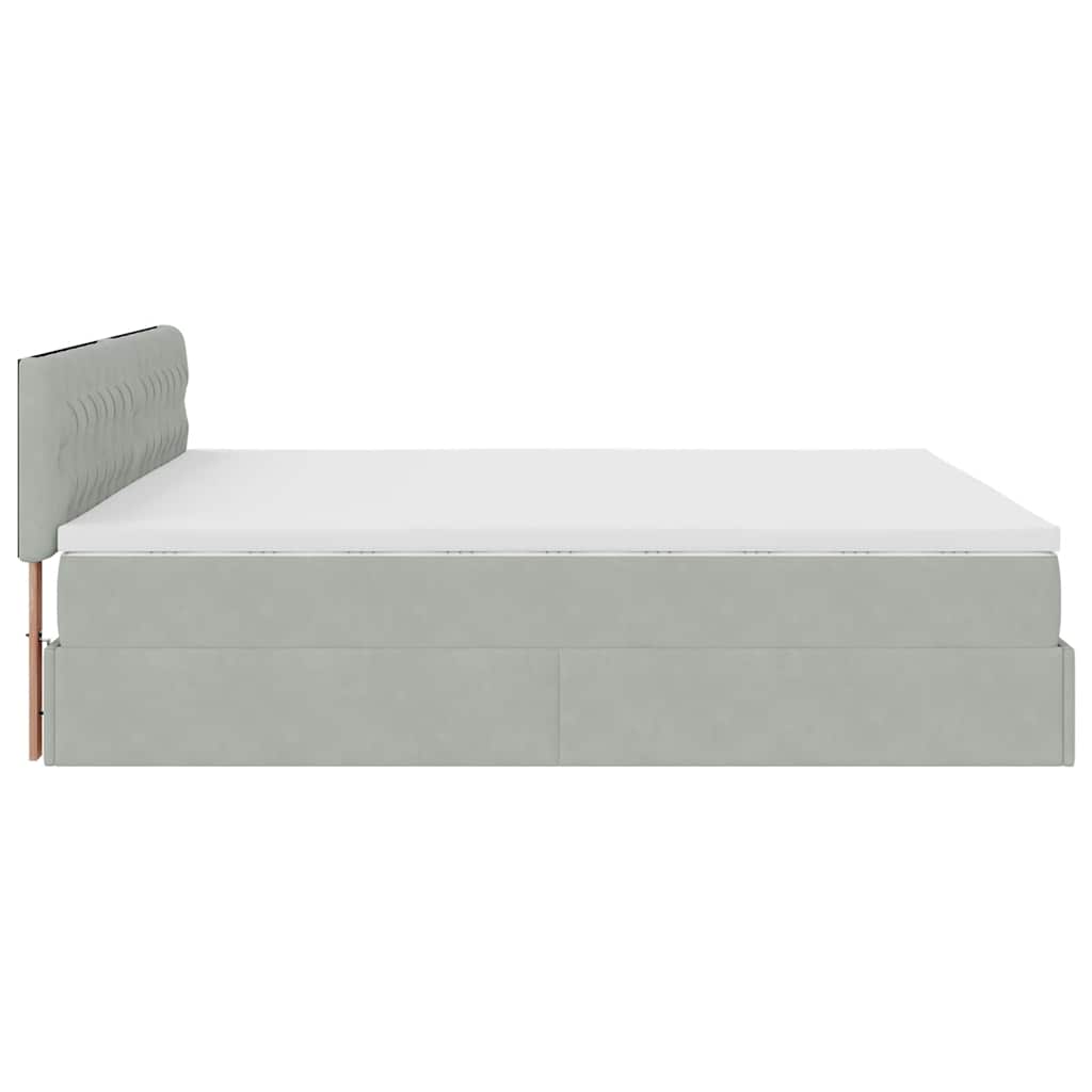 Otomanski krevet s madracem&LED 180x200cm baršunasti