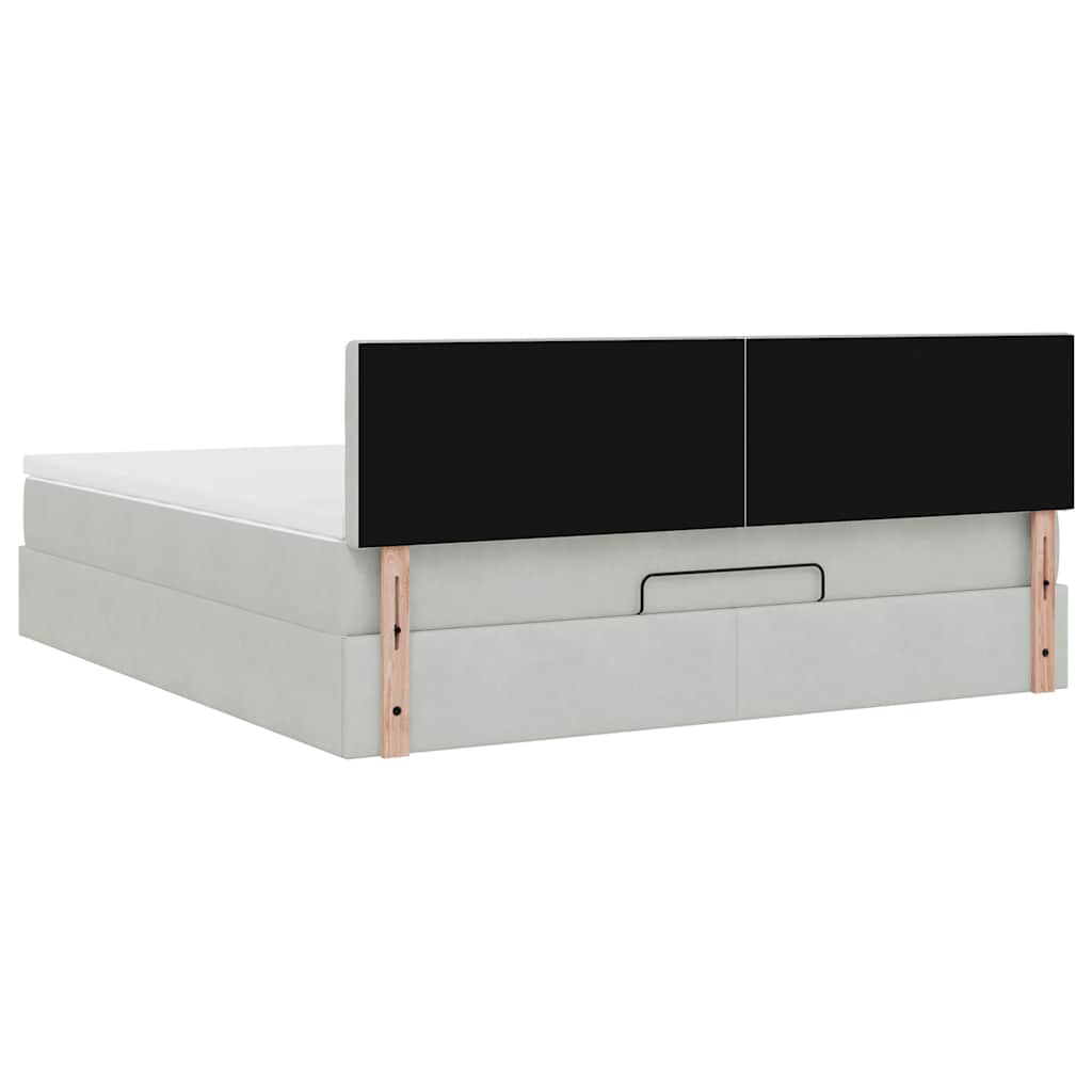 Otomanski krevet s madracem&LED 180x200cm baršunasti
