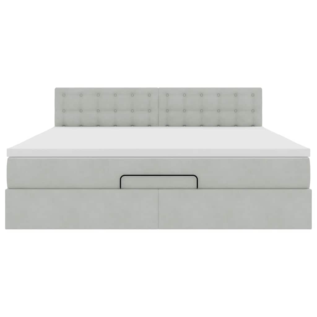 Otomanski krevet s madracem&LED 180x200cm baršunasti