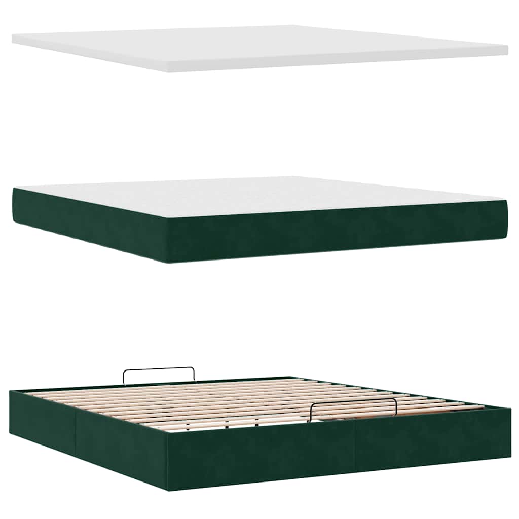 Otomanski krevet s madracem i LED 180x200 cm baršunasti