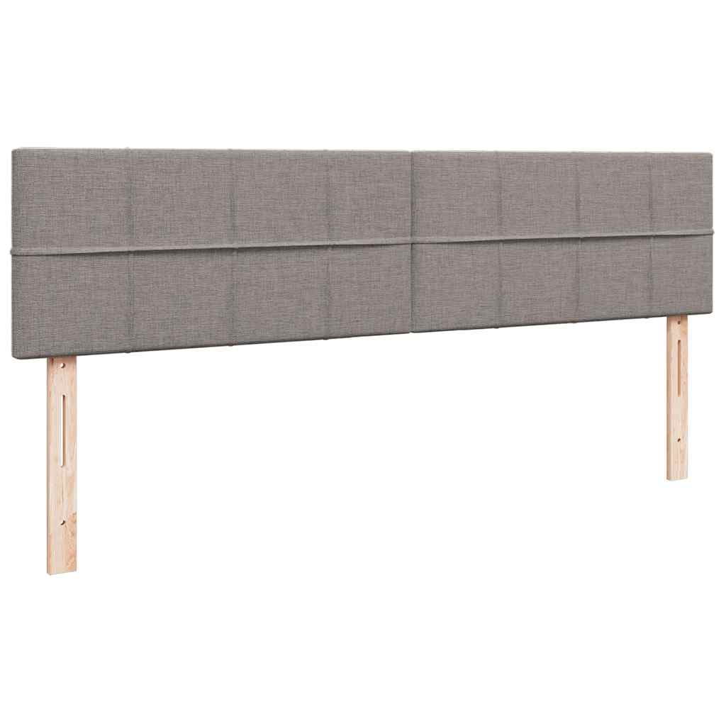 Otomanski okvir kreveta s madracima smeđesivi 200x200cm tkanine