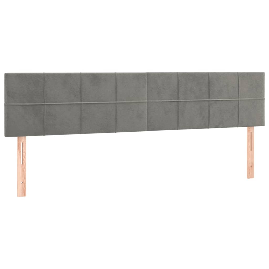Okvir kreveta s madracima svijetlosivi 180x200cm baršunasti