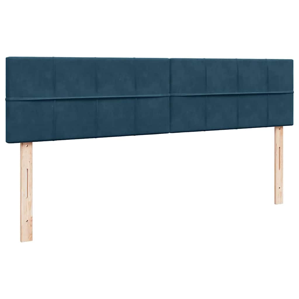 Otomanski okvir kreveta s madracima plavi 180x200cm baršunasti