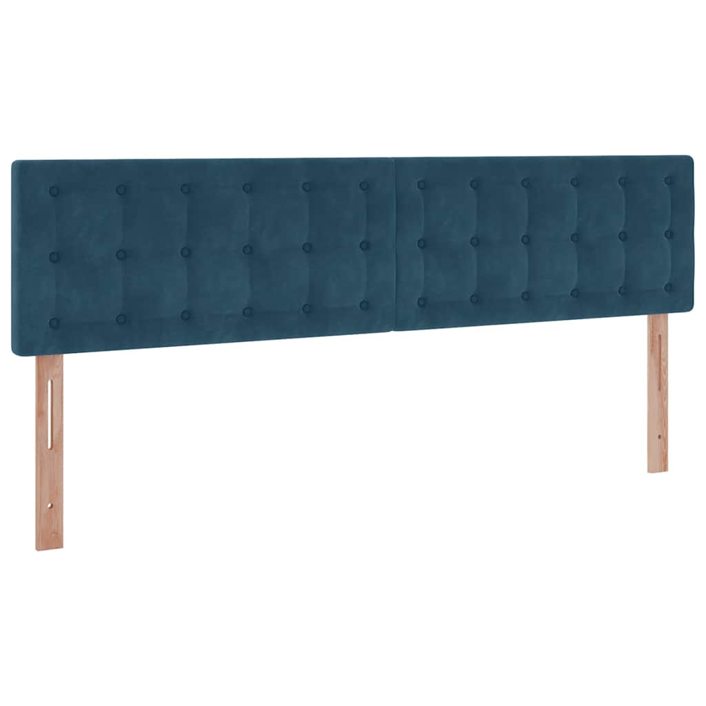 Otomanski okvir kreveta s madracima plavi 180x200cm baršunasti