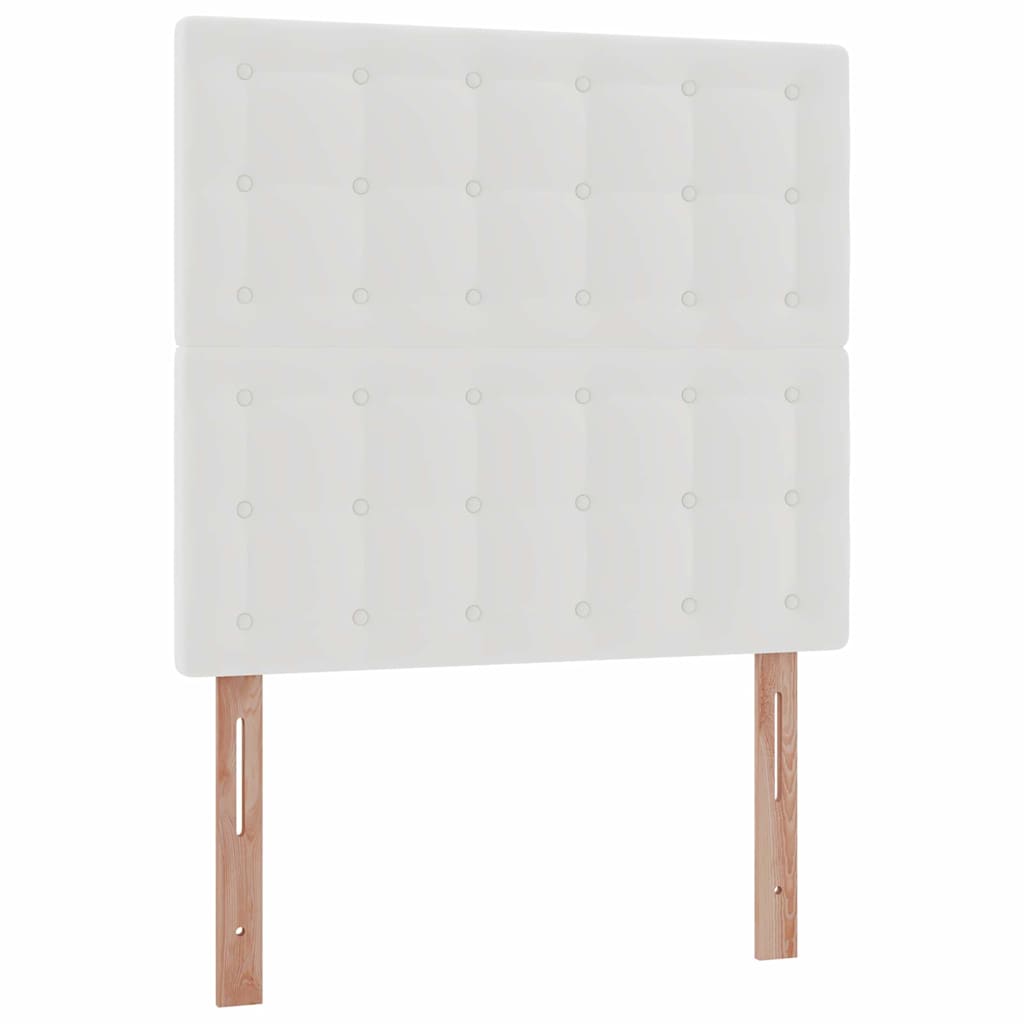 Otomanski krevet s madracem bijeli 90x190cm umjetna koža