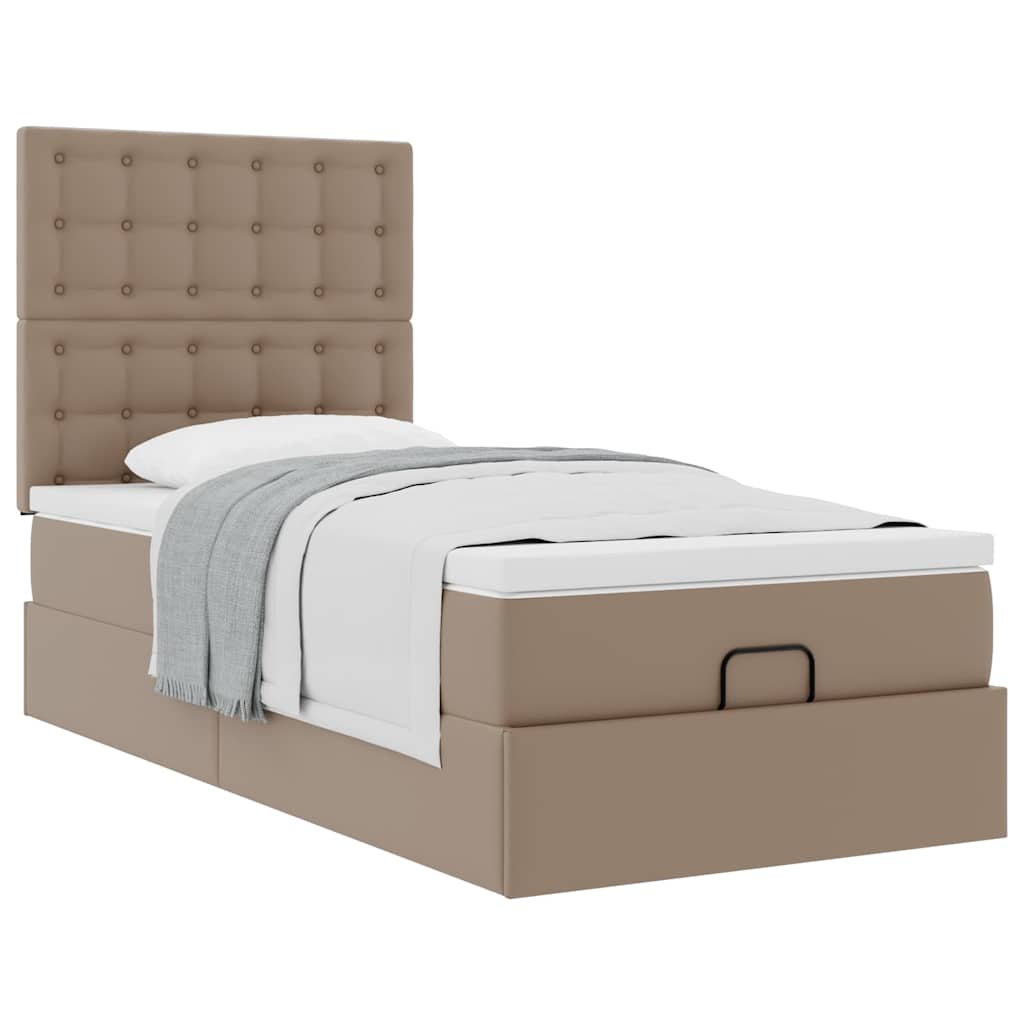 Otomanski krevet s madracem cappuccina 90x190cm umjetna koža