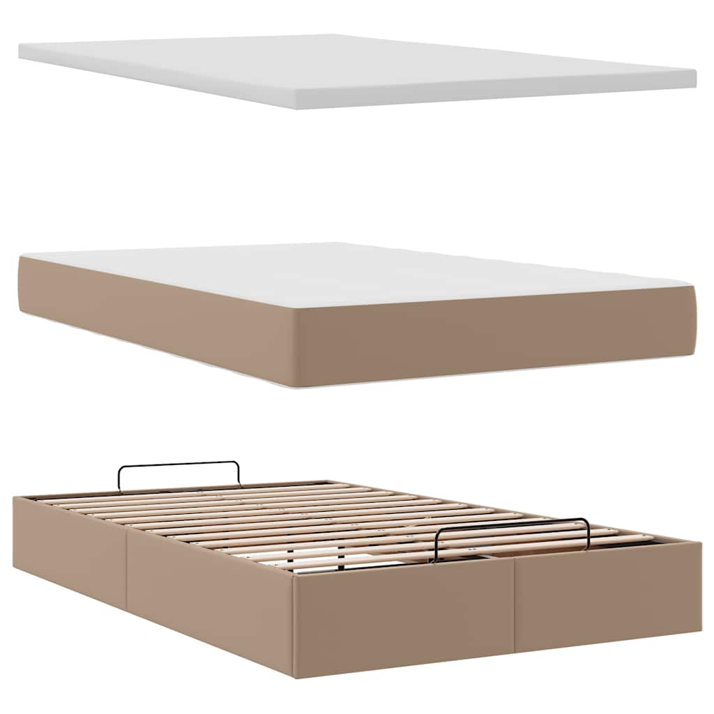 Okvir kreveta s madraca cappuccina 120x190 cm od umjetne kože