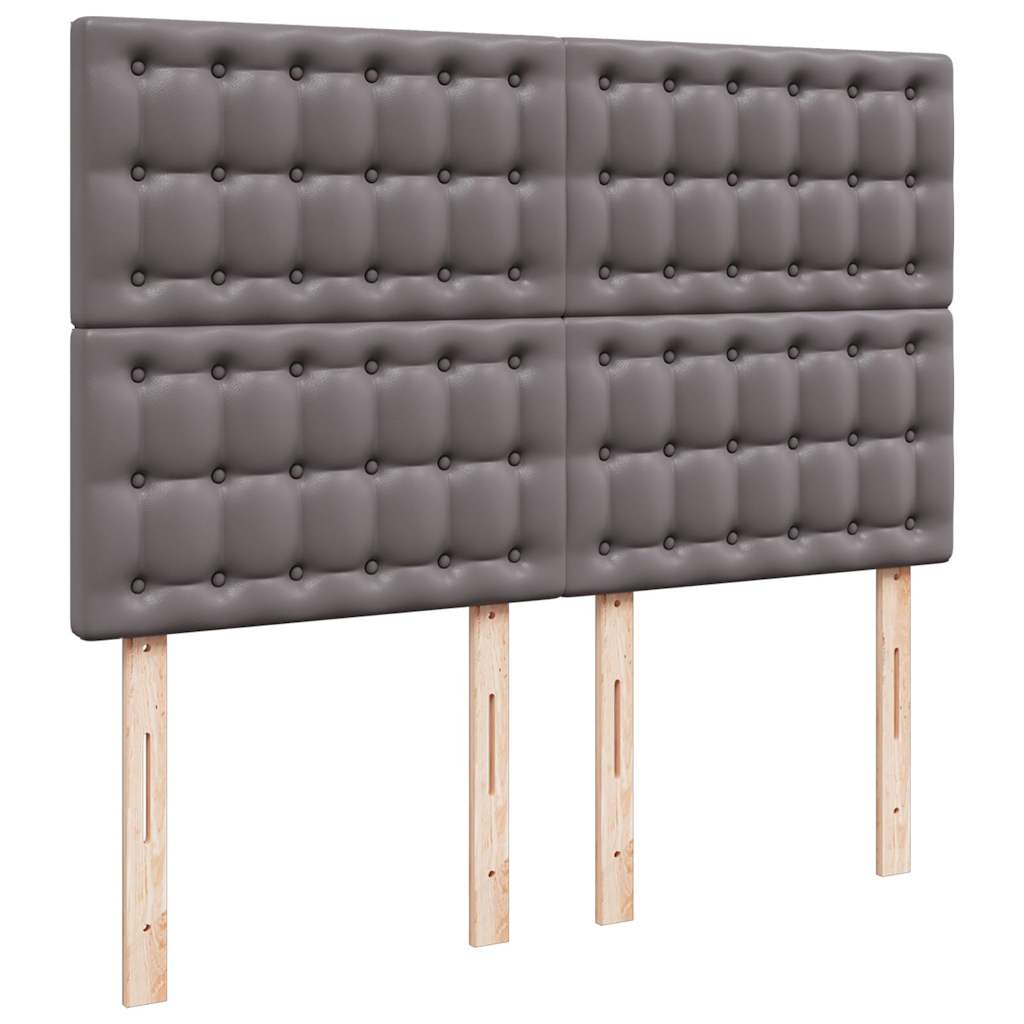 Otomanski okvir kreveta s madracem sivi 140x200cm umjetna koža