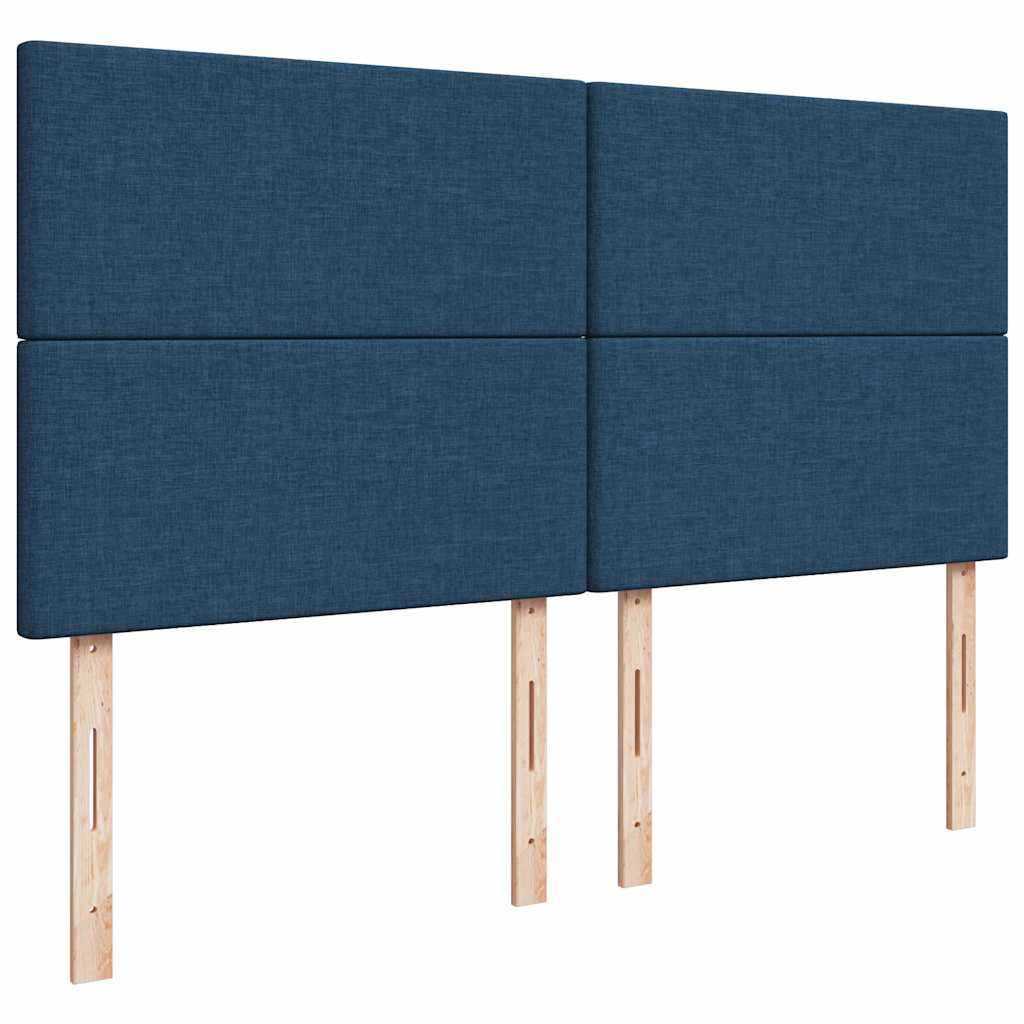 Otomanski krevet s madracem plavi 180x200cm od tkanine