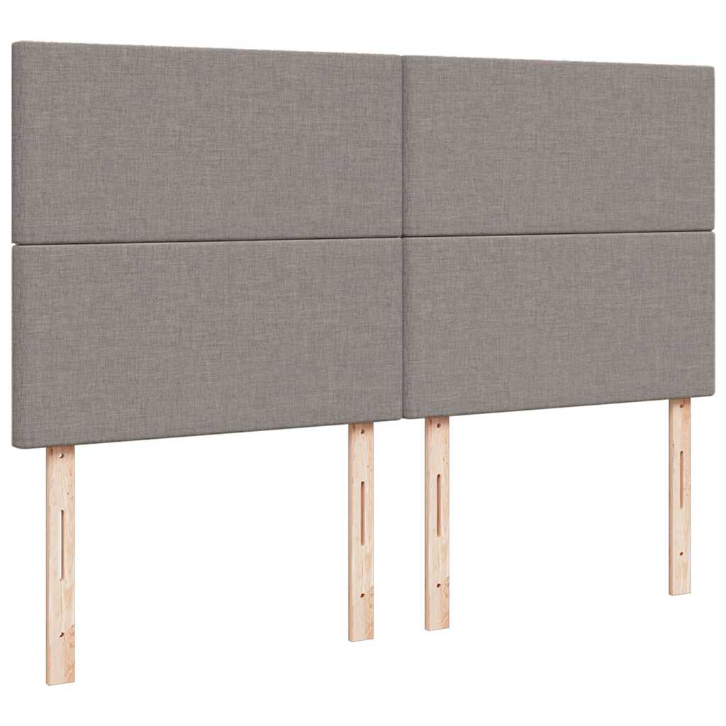 Otomanski okvir kreveta s madracima smeđesivi 200x200cm tkanine