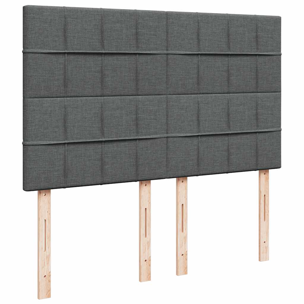 Otomanski krevet s madracem tamnosivi 140x190cm od tkanine