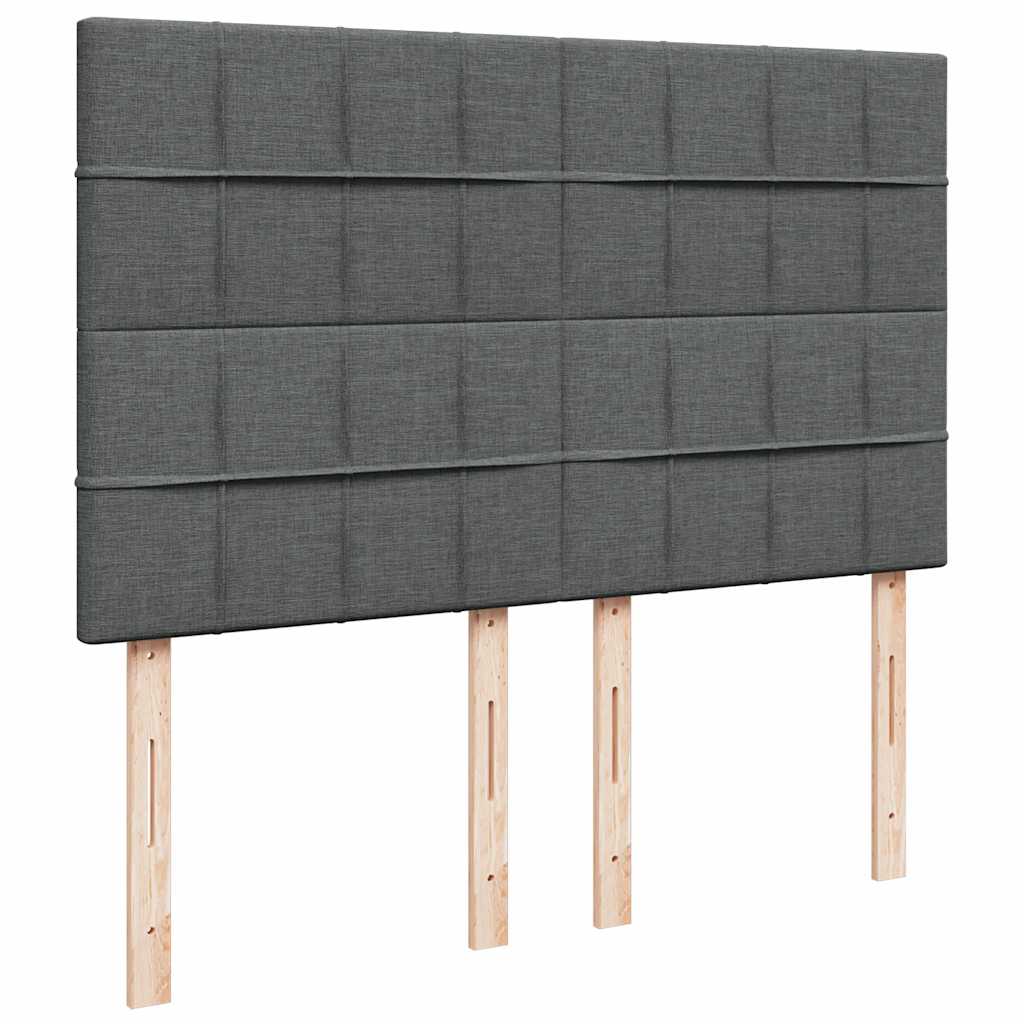 Otomanski krevet s madracem tamnosivi 140x200 cm tkanine