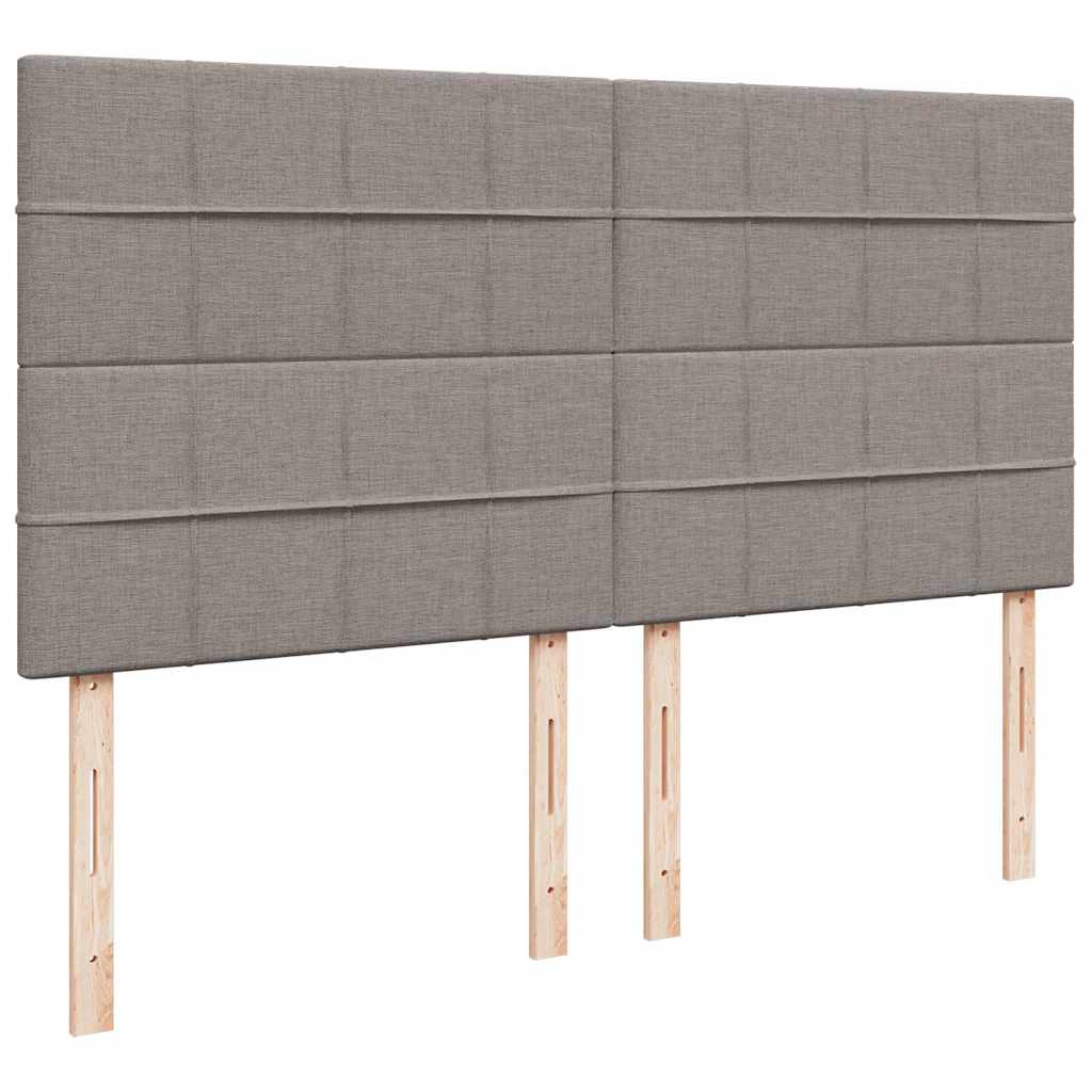 Otomanski okvir kreveta s madracima smeđesivi 200x200cm tkanine