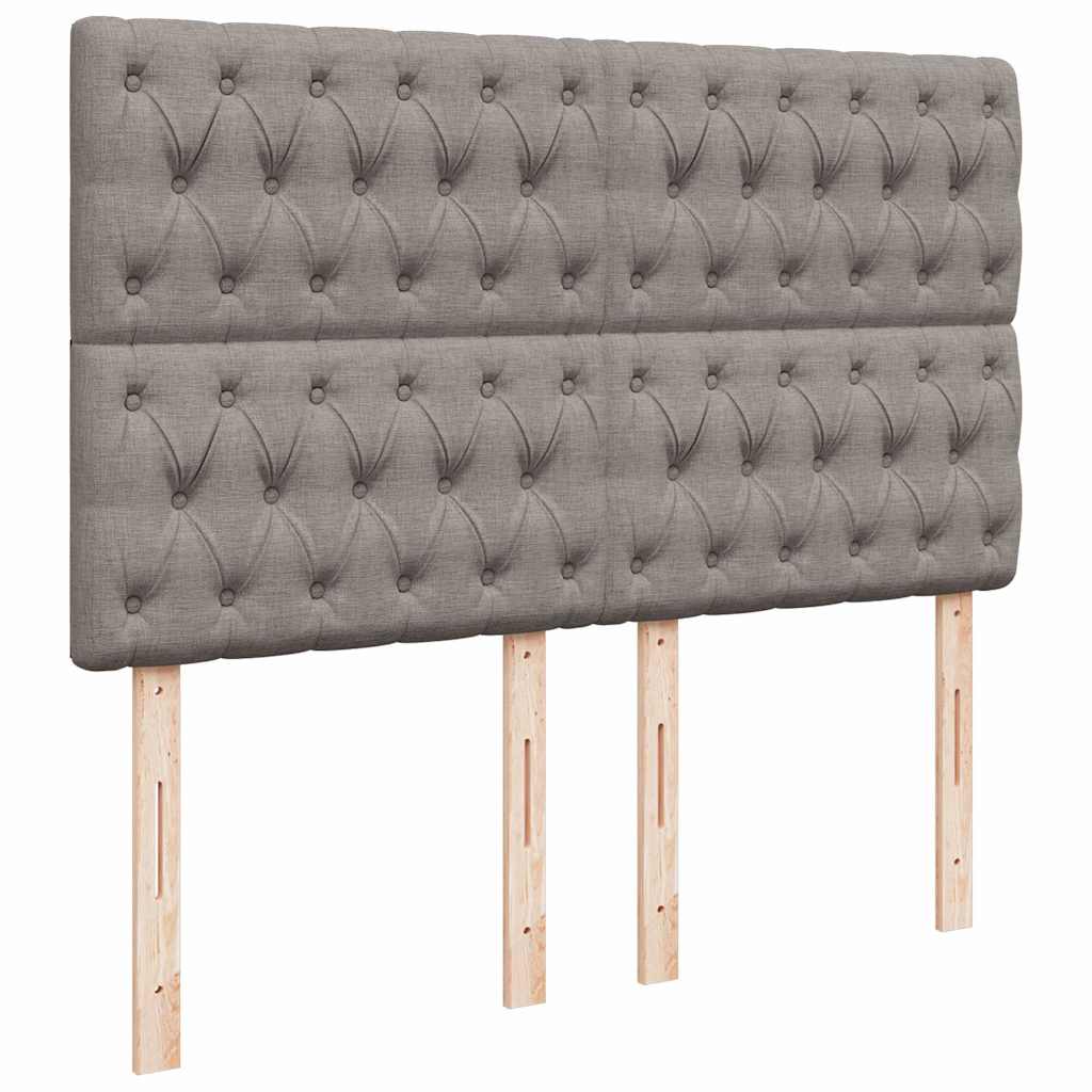 Ottoman krevet s madracem, taupe boja, 140x190 cm, tkanina