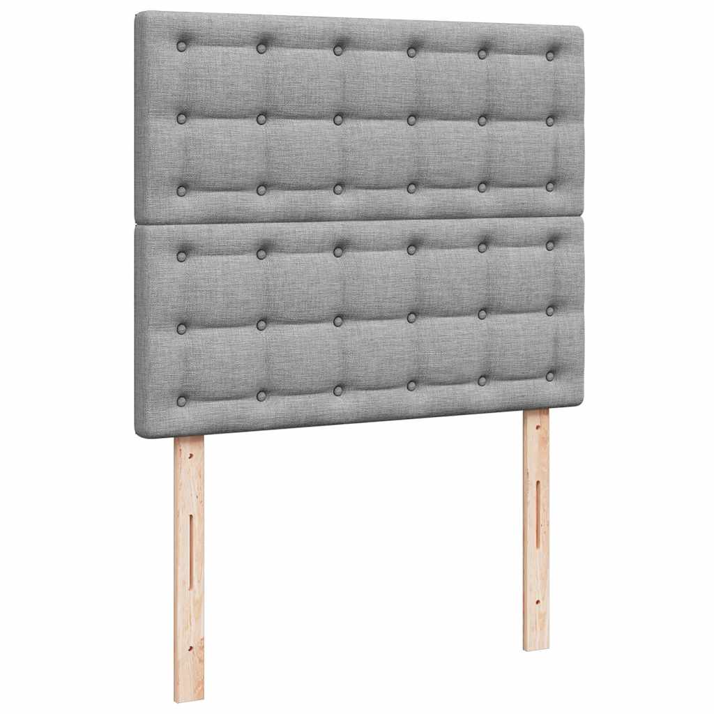 Otomanski krevet s madracem svjetlosivi 120x190 cm tkanine