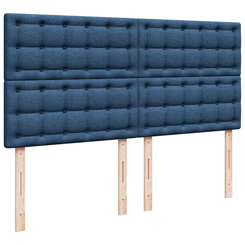 Otomanski krevet s madracem plavi 180x200cm od tkanine