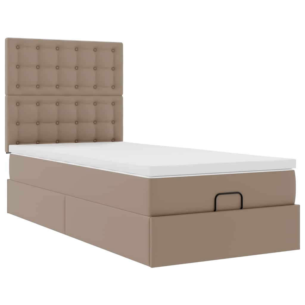 Okvir kreveta s madracem cappuccina 90x200cm umjetna koža