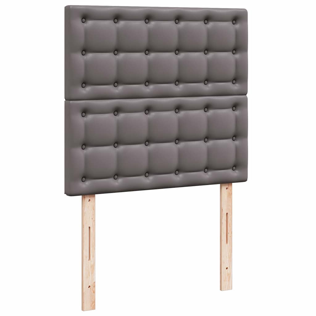 Otomanski okvir kreveta s madracem sivi 100x200cm umjetna koža