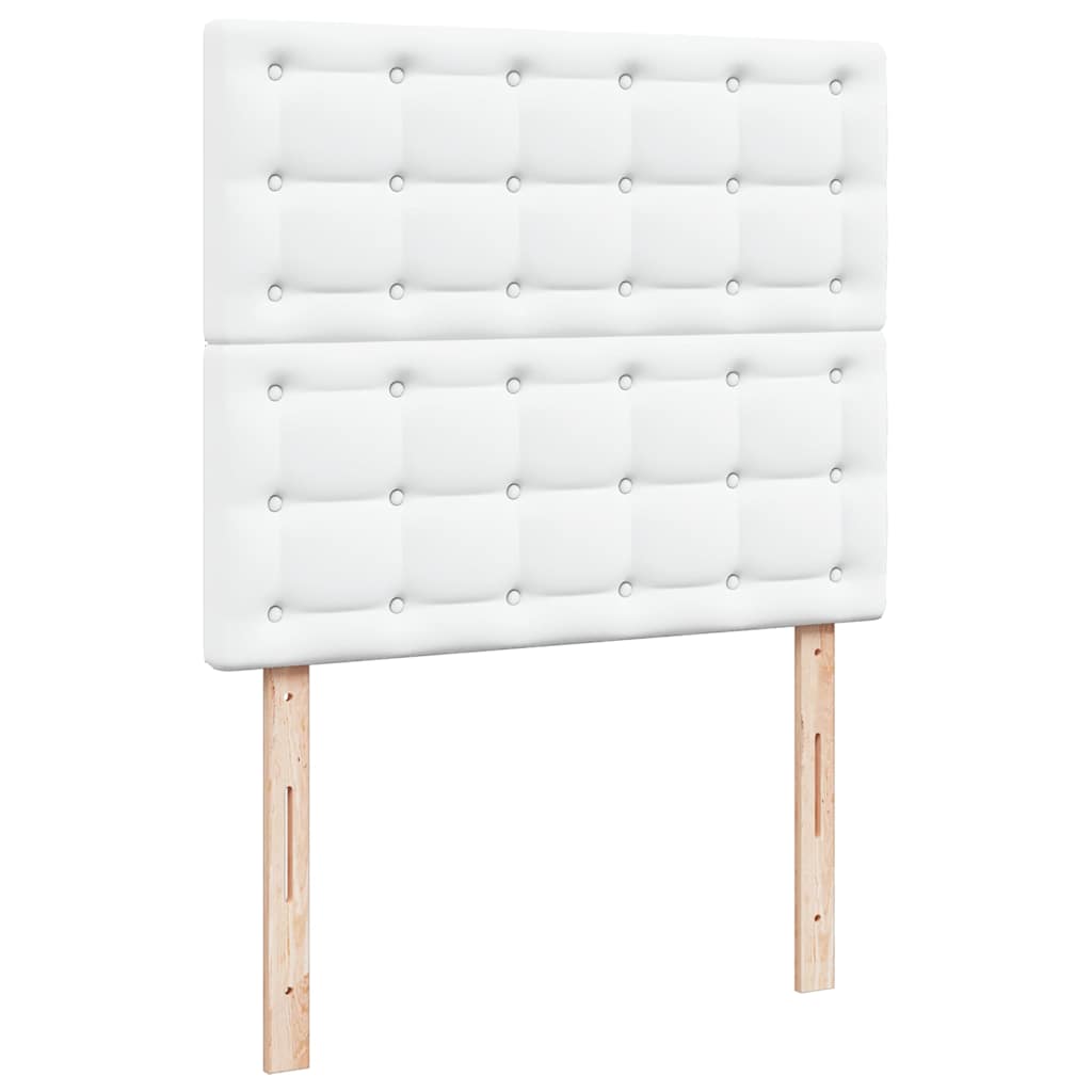 Otomanski okvir kreveta s madraca bijela 120x200cm umjetna koža