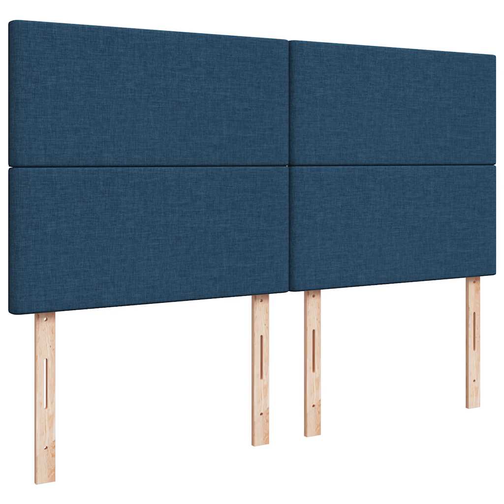 Otomanski krevet s madracem i LED plavi 180x200cm od tkanine
