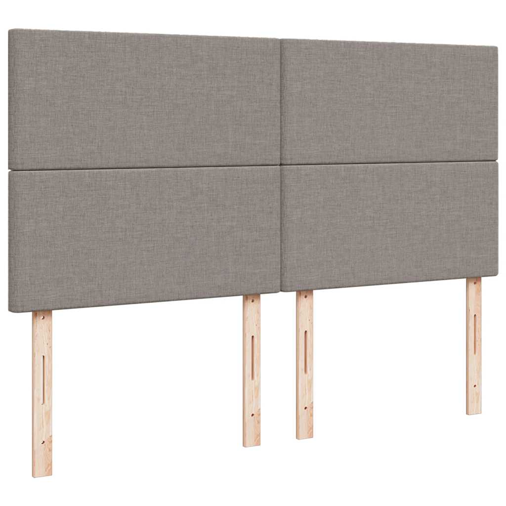 Otomanski okvir kreveta s madracima smeđesivi 200x200cm tkanine