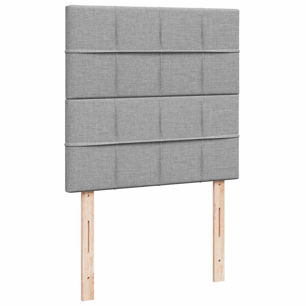 Okvir kreveta s madraca svijetlosivi 100x200 cm od tkanine