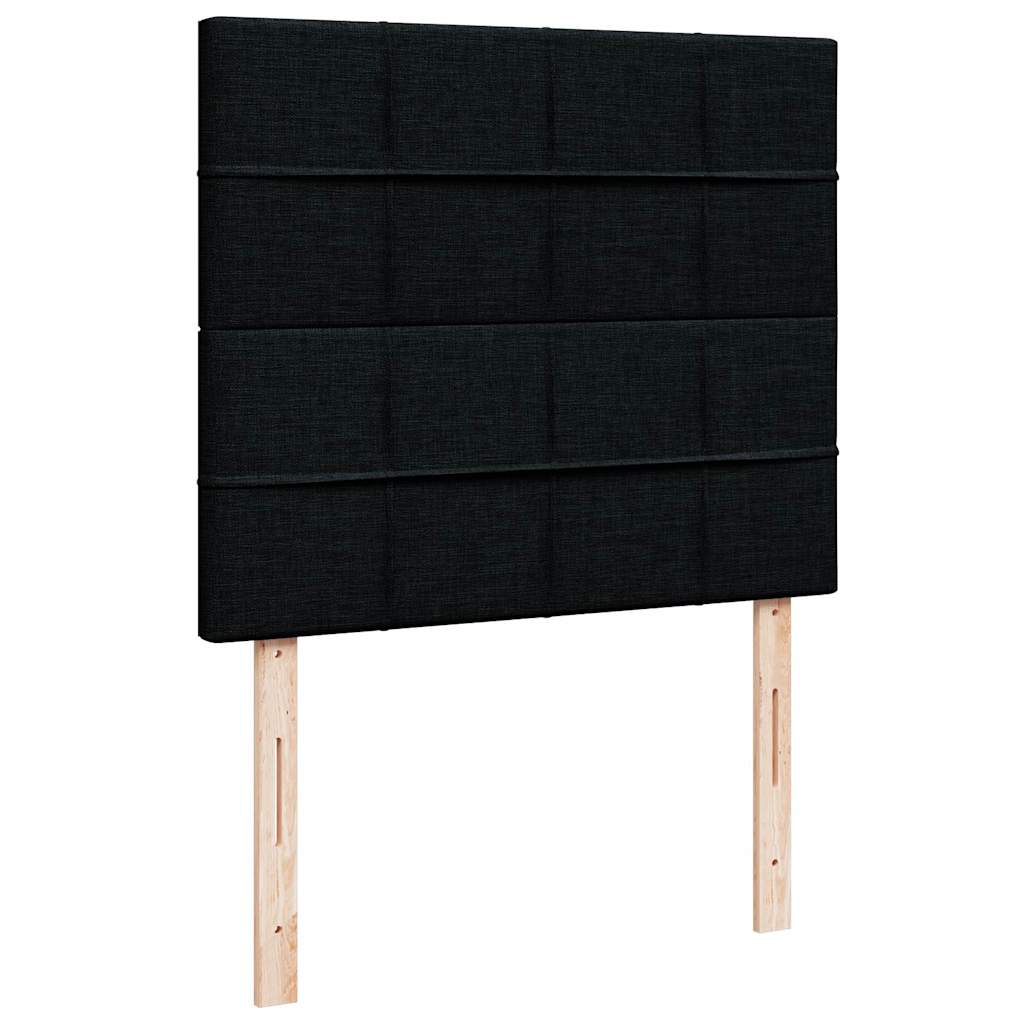 Otomanski okvir kreveta s madracem crni 120x200cm od tkanine