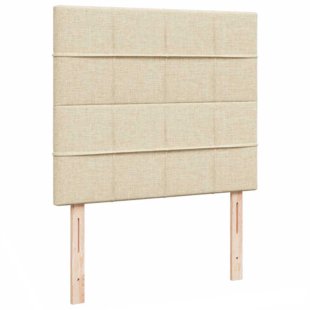 Otomanski okvir kreveta s madracem krem 120x200cm od tkanine