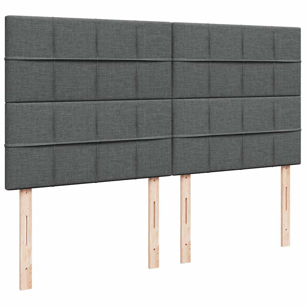 Otomanski krevet s madracem i LED tamnosivi 180x200cm tkanine