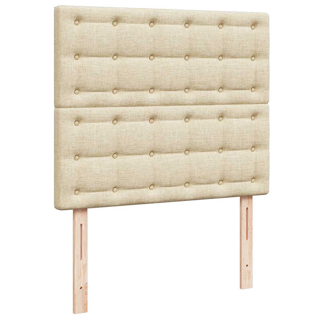 Otomanski okvir kreveta s madracem krem 120x200cm od tkanine