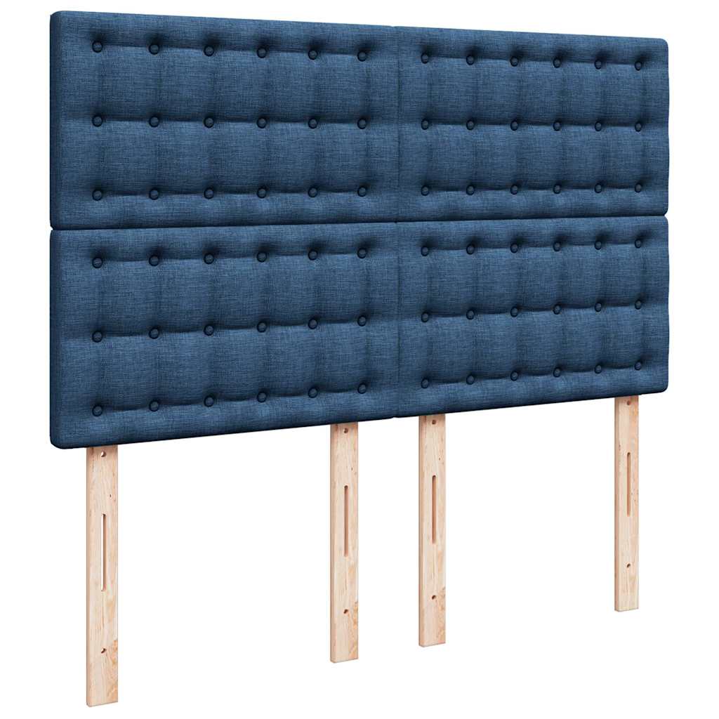 Otomanski okvir kreveta s madracem plavi 140x200cm od tkanine