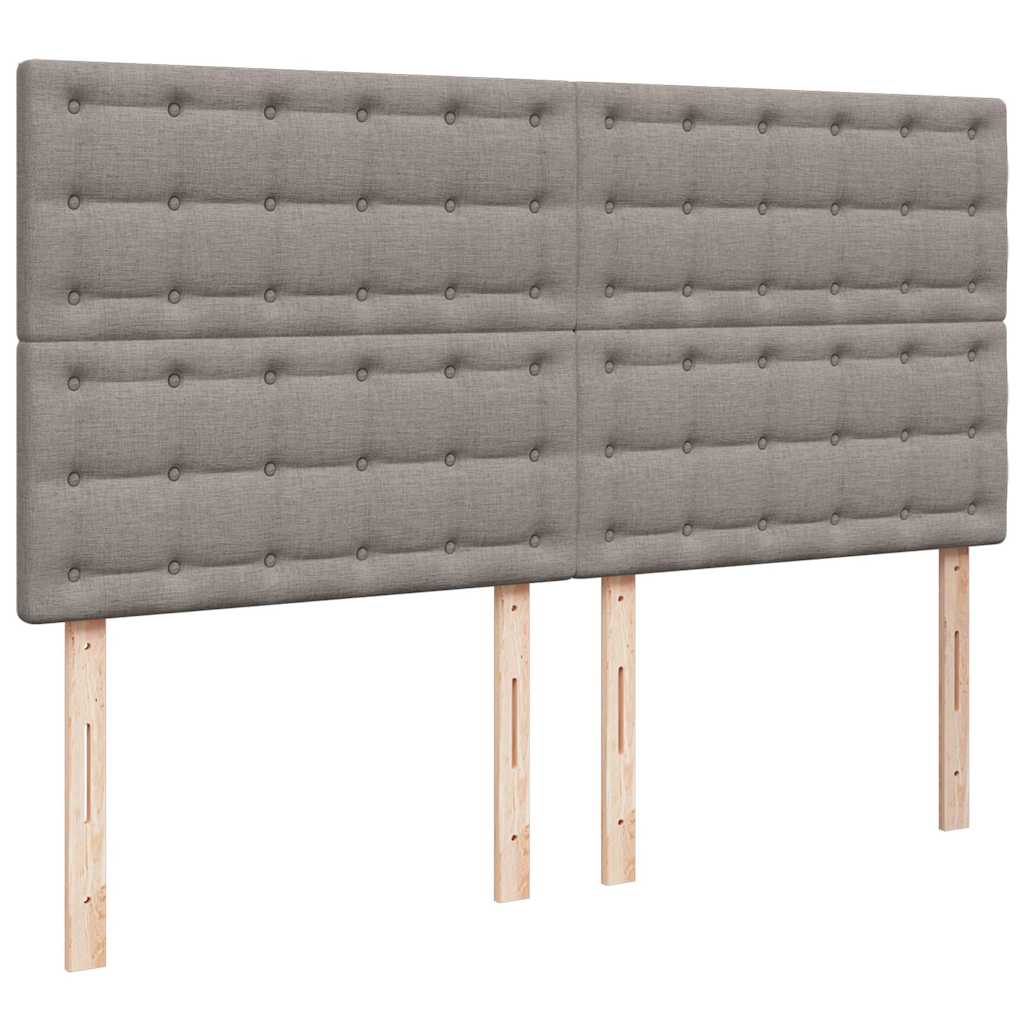 Otomanski okvir kreveta s madracima smeđesivi 200x200cm tkanine