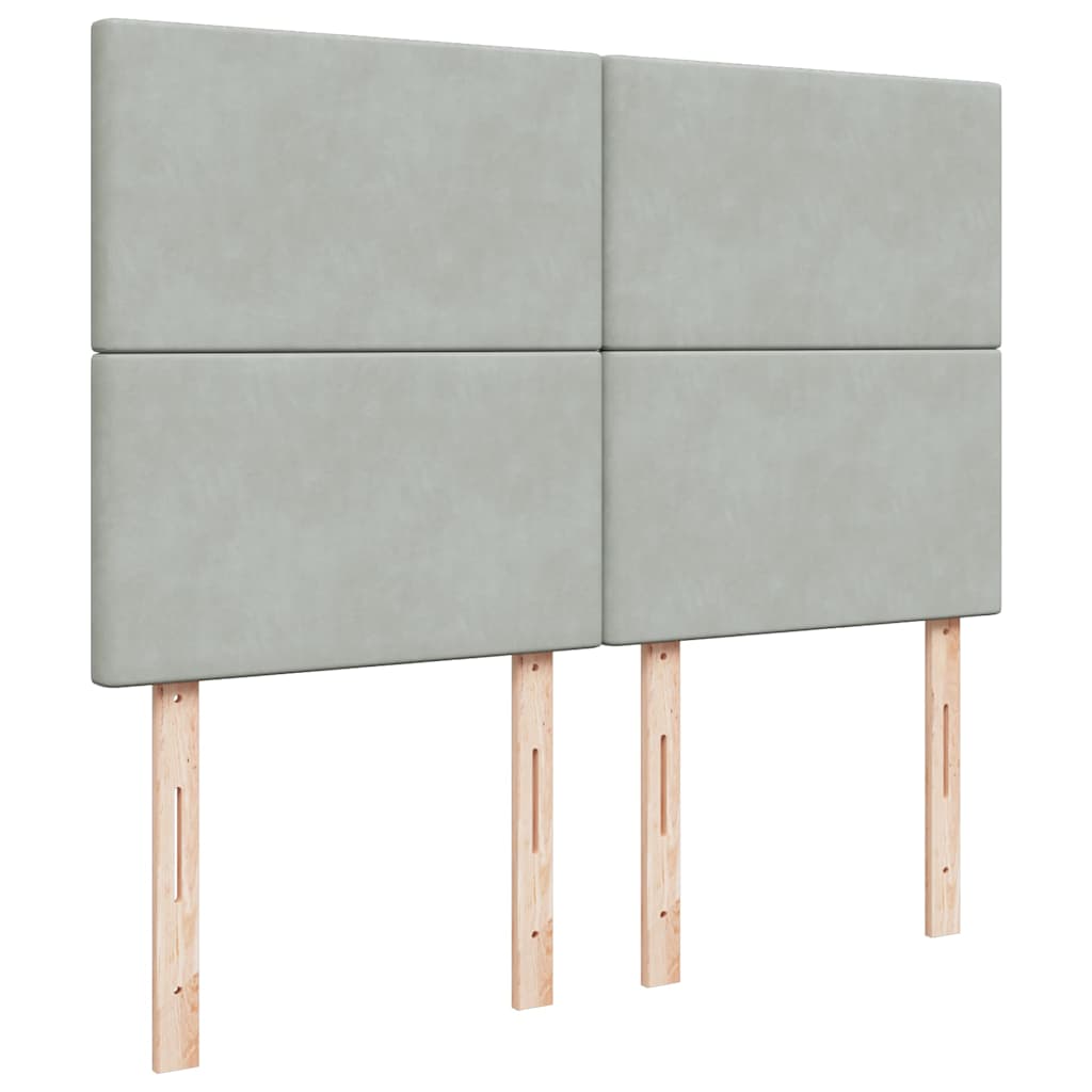 Otomanski krevet s madracima i LED 140x190 cm baršunasti