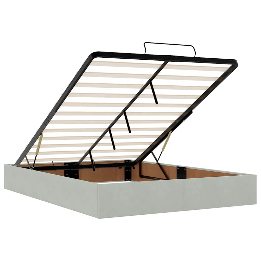 Otomanski krevet s madracima i LED 140x190 cm baršunasti