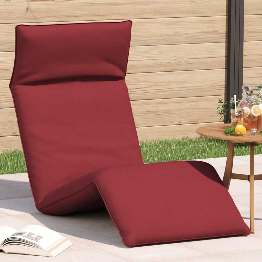 Sklopiva ležaljka za sunčanje vino crvene boje 175x54x8,5 cm Oxford tkanina