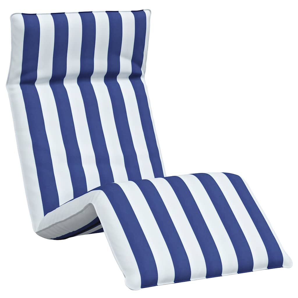 Sklopiva ležaljka za sunčanje plavo-bijela 175x54x8,5 cm Oxford tkanina