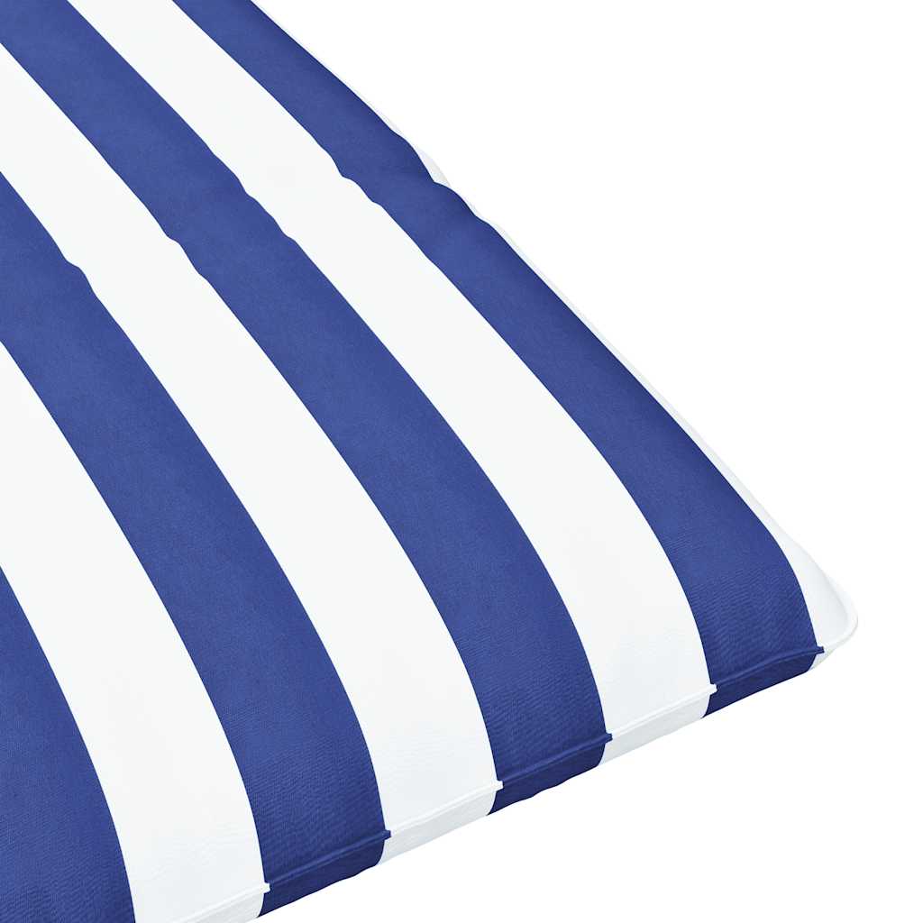 Sklopiva ležaljka za sunčanje plavo-bijela 175x54x8,5 cm Oxford tkanina